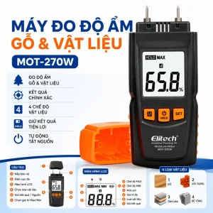 Elitech MOT-270W đo độ ẩm gỗ và nhiều loại vật liệu khác