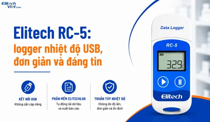 Elitech RC-5 USB data logger nhiệt độ kho dược phẩm