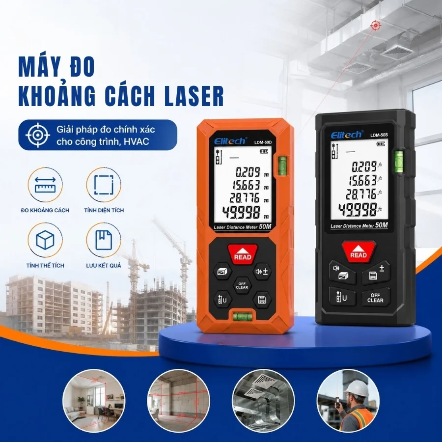 Máy đo khoảng cách bằng laser chính xác, tiện lợi
