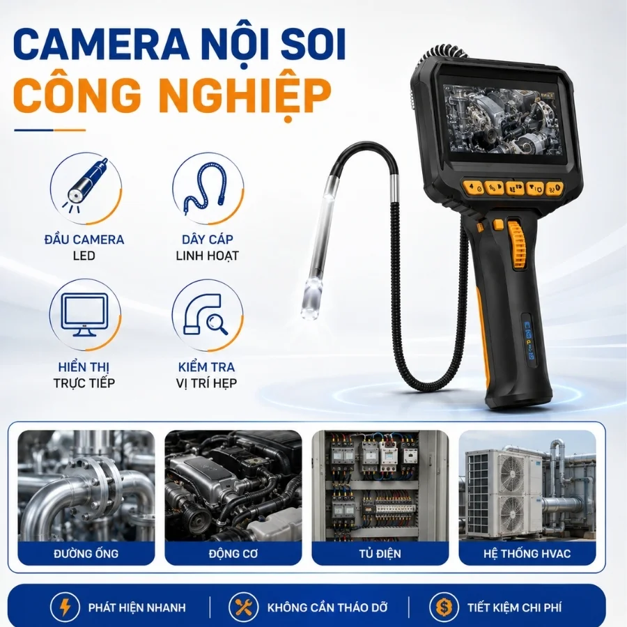 Máy nội soi công nghiệp Elitech đa năng