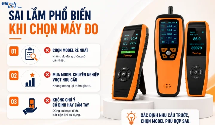 Sai lầm phổ biến khi chọn máy đo chất lượng không khí