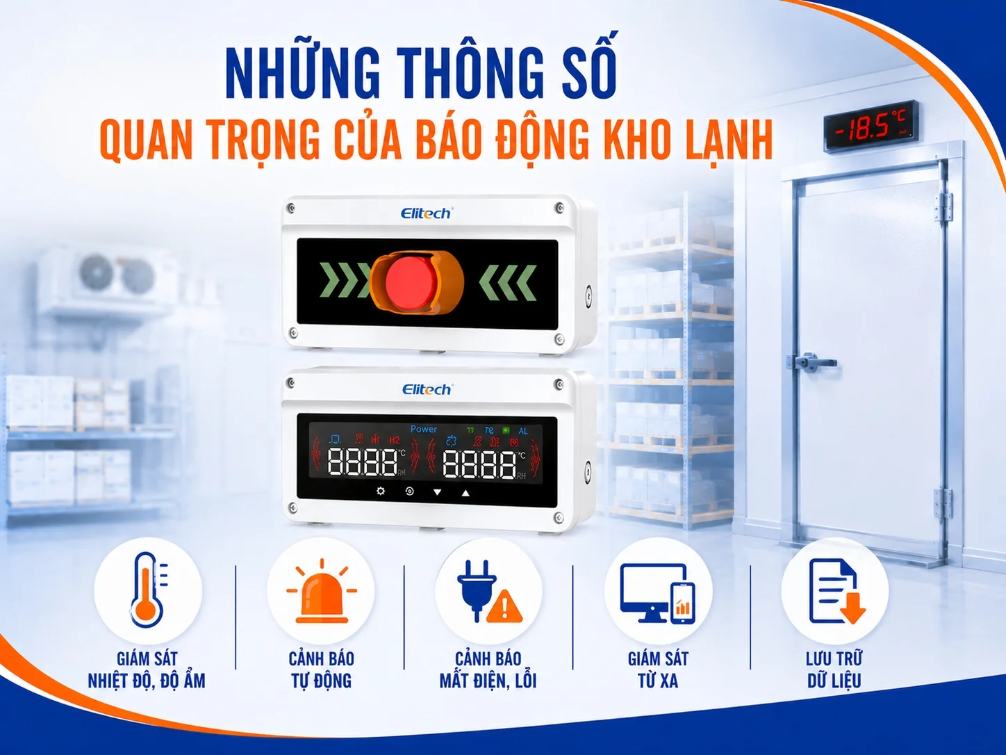 Thông số cần thiết của báo động kho lạnh