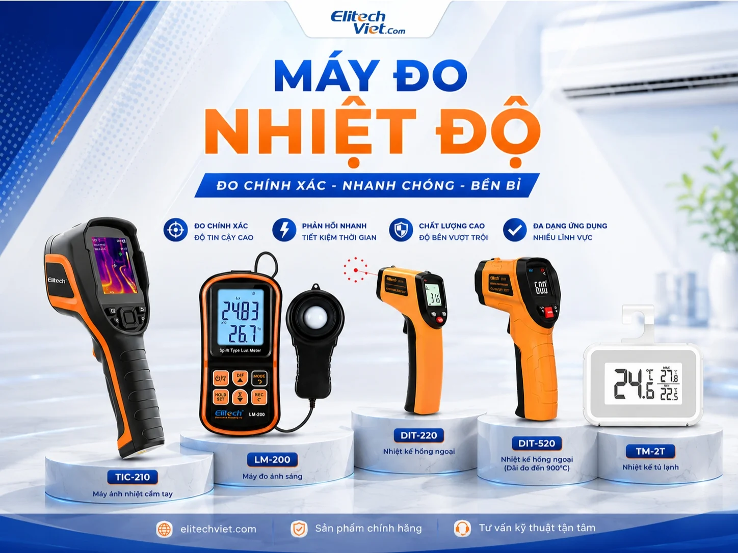 Máy đo nhiệt độ Elitech Việt Nam - đầy đủ các dòng sản phẩm