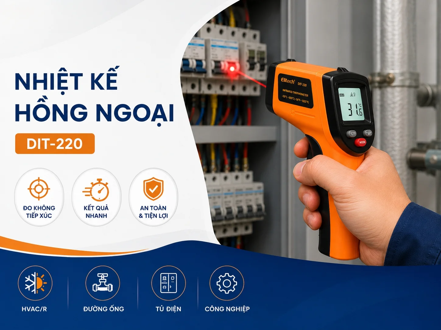 Hình ảnh nhiệt kế hồng ngoại đo nhiệt độ nhanh và chính xác