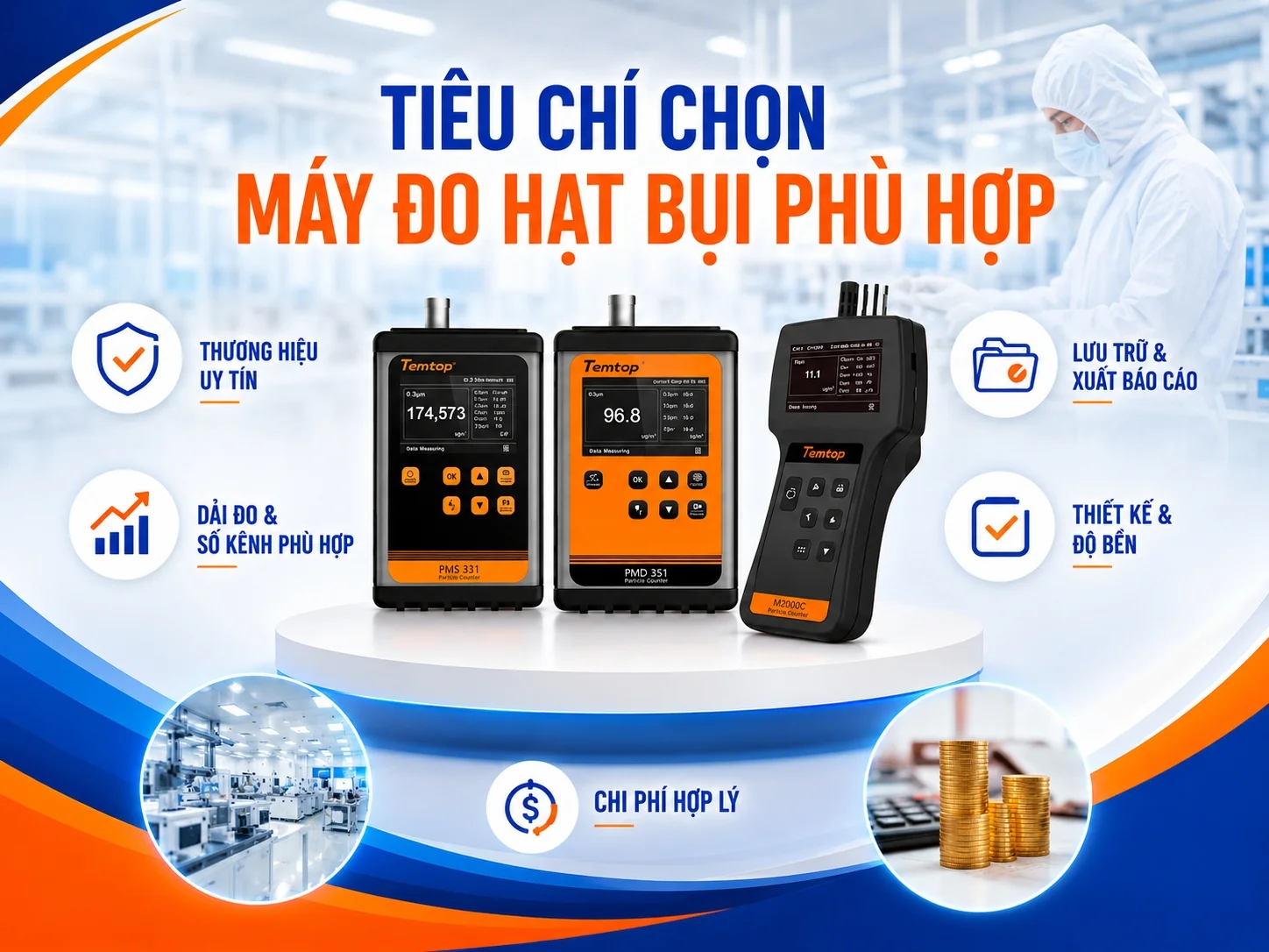 Tiêu chí chọn máy đo hạt bụi phù hợp