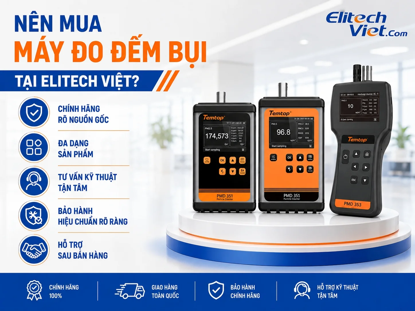 Vì sao nên mua máy đo đếm bụi tại Elitech Việt?