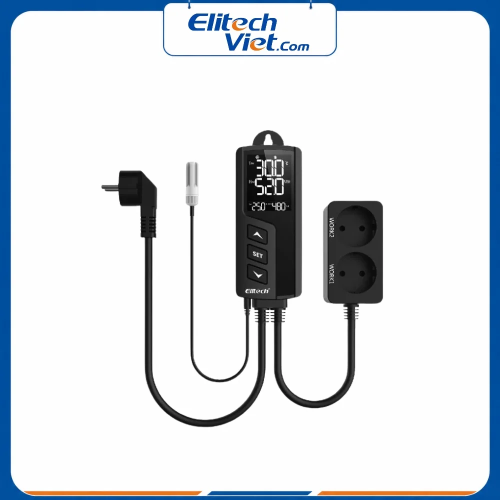 Bộ điều khiển nhiệt độ độ ẩm Elitech STC-1000Pro-TH