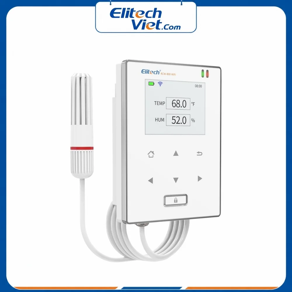 Bộ ghi nhiệt độ độ ẩm Wi-Fi Elitech RCW-800