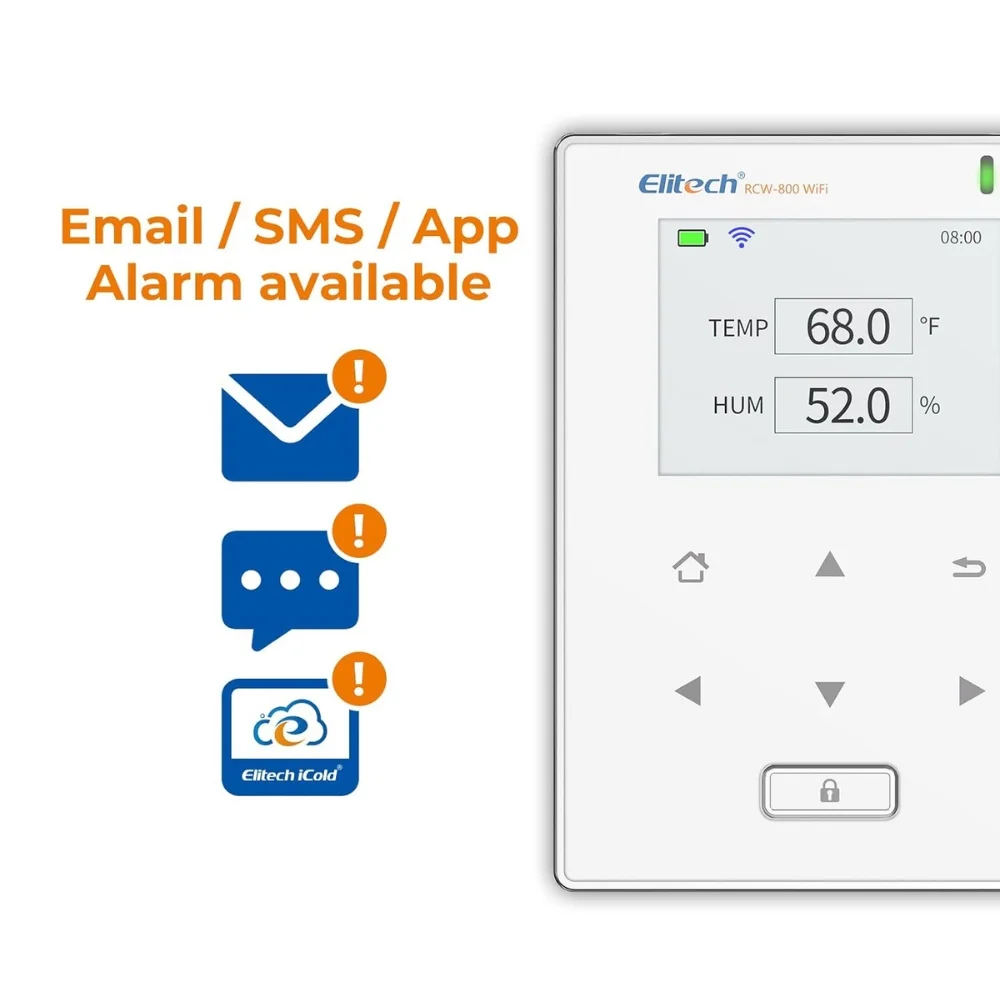 Bộ ghi nhiệt độ độ ẩm Wi-Fi Elitech RCW-800 giá tốt