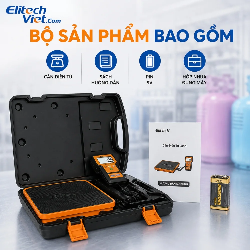 Bộ sản phẩm cân chất môi lạnh Elitech LMC-100A+