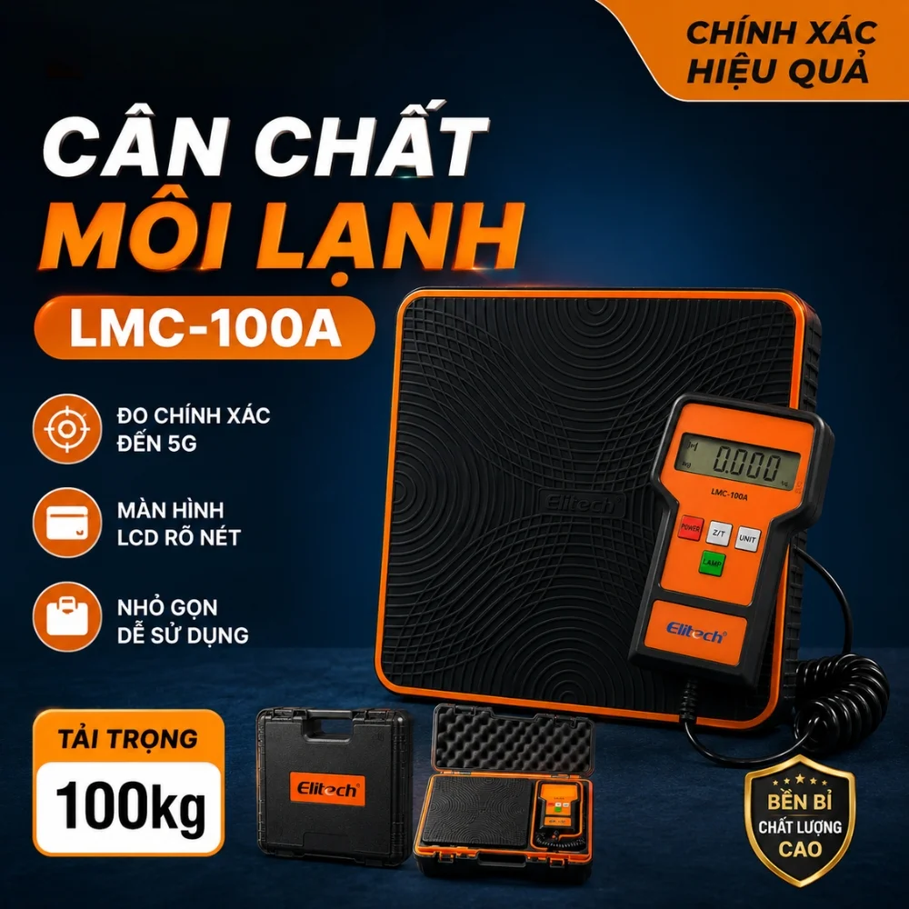 Cân chất môi lạnh Elitech LMC-100A bộ sản phẩm