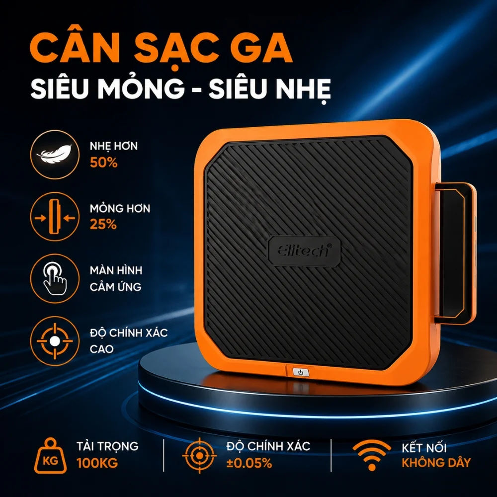 Cân sạc gas siêu mỏng Elitech SRL-100