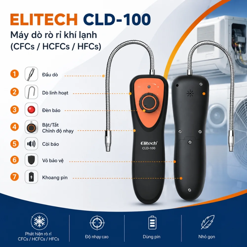 Cấu tạo Elitech CLD-100