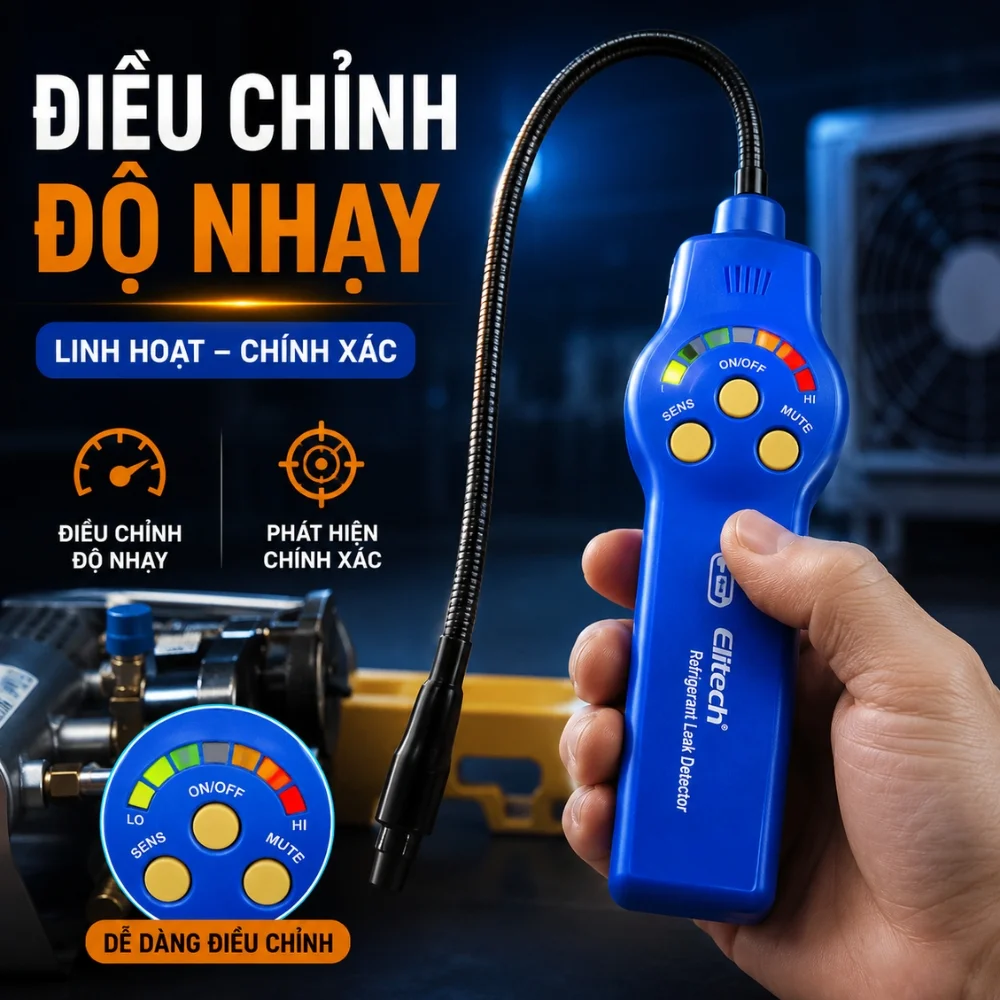 Điều chỉnh độ nhạy Elitech HLD-200+