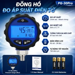 Đồng hồ đo áp suất kỹ thuật số Elitech PG-30Pro độ chính xác cao