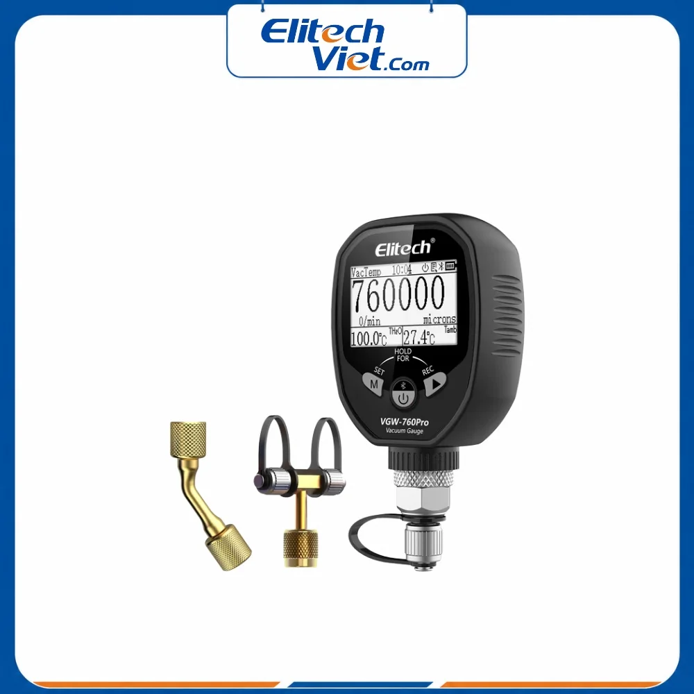 Đồng hồ đo chân không Bluetooth Elitech VGW-760Pro