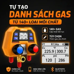 Elitech DMG-2SE đo áp suất và nhiệt độ hệ thống lạnh
