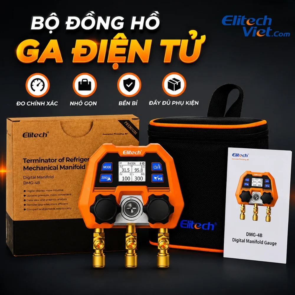 Bộ manifold điện tử Elitech DMG-4B