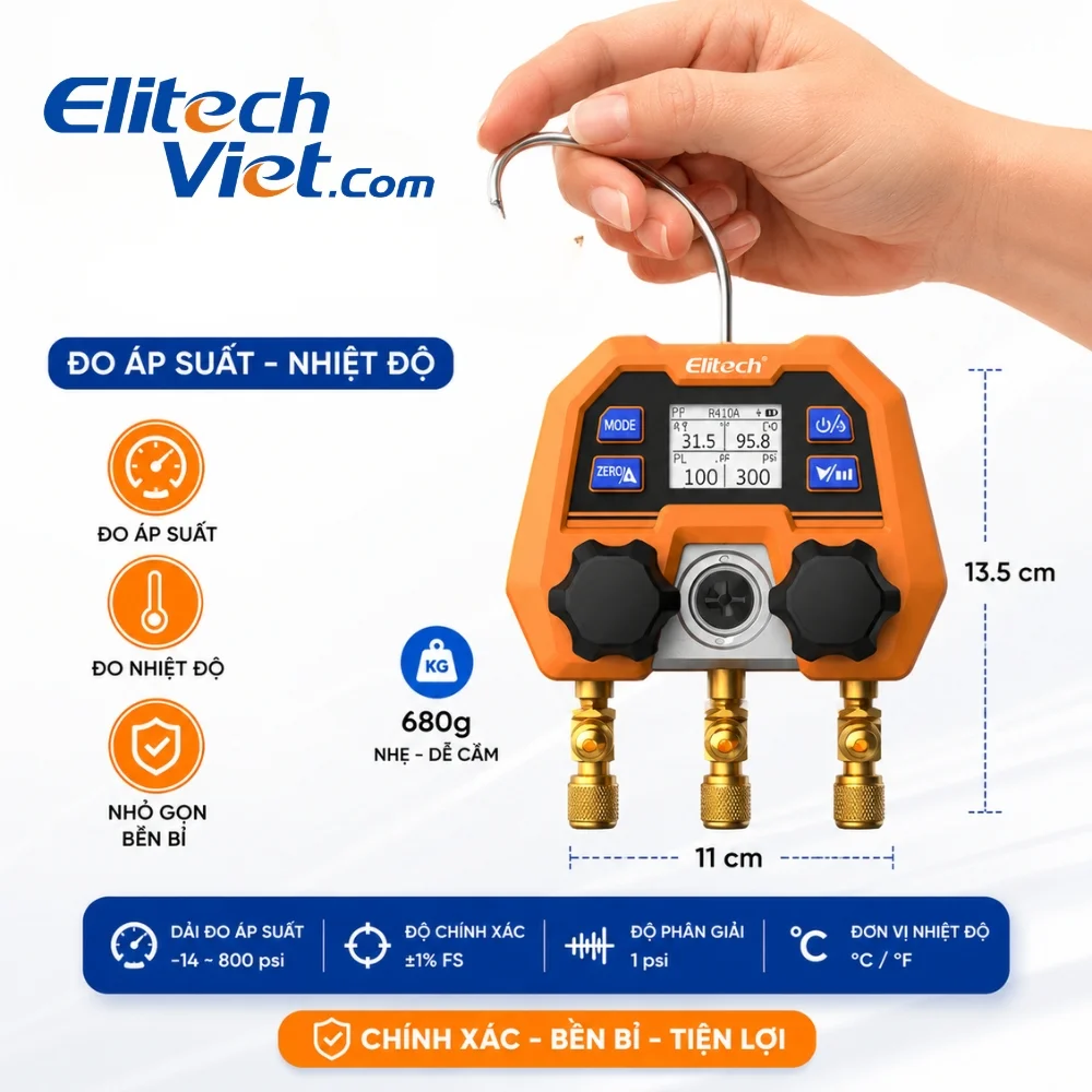 Elitech DMG-4B có thiết kế công thái học, dễ thao tác