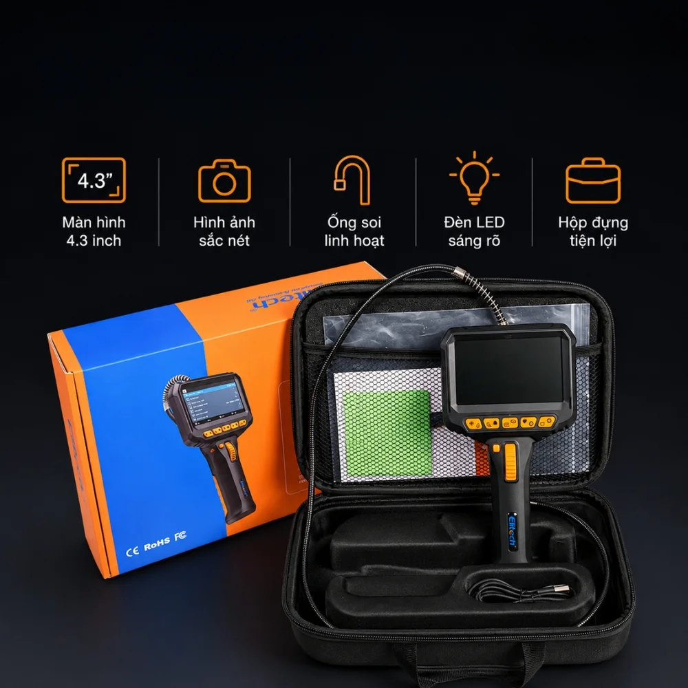 Bộ phụ kiện đi kèm camera nội soi công nghiệp Elitech ELS240