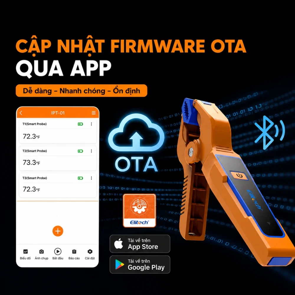 Elitech IPT-01 hỗ trợ cập nhật Firmware OTA