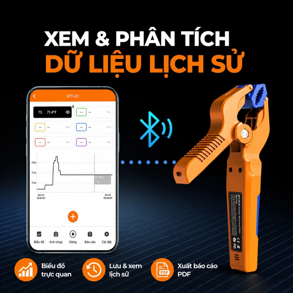Elitech IPT-01 xem và phân tích dữ liệu lịch sử