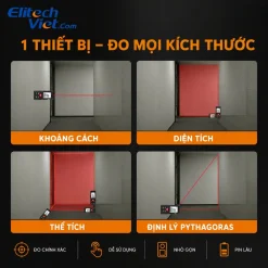 Elitech LDM-50S hỗ trợ 4 chế độ đo khoảng cách