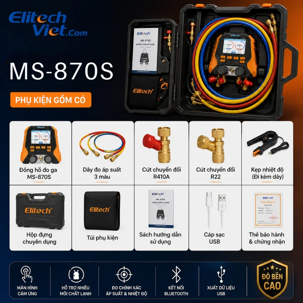 Cấu tạo và các bộ phận của Elitech MS-870S