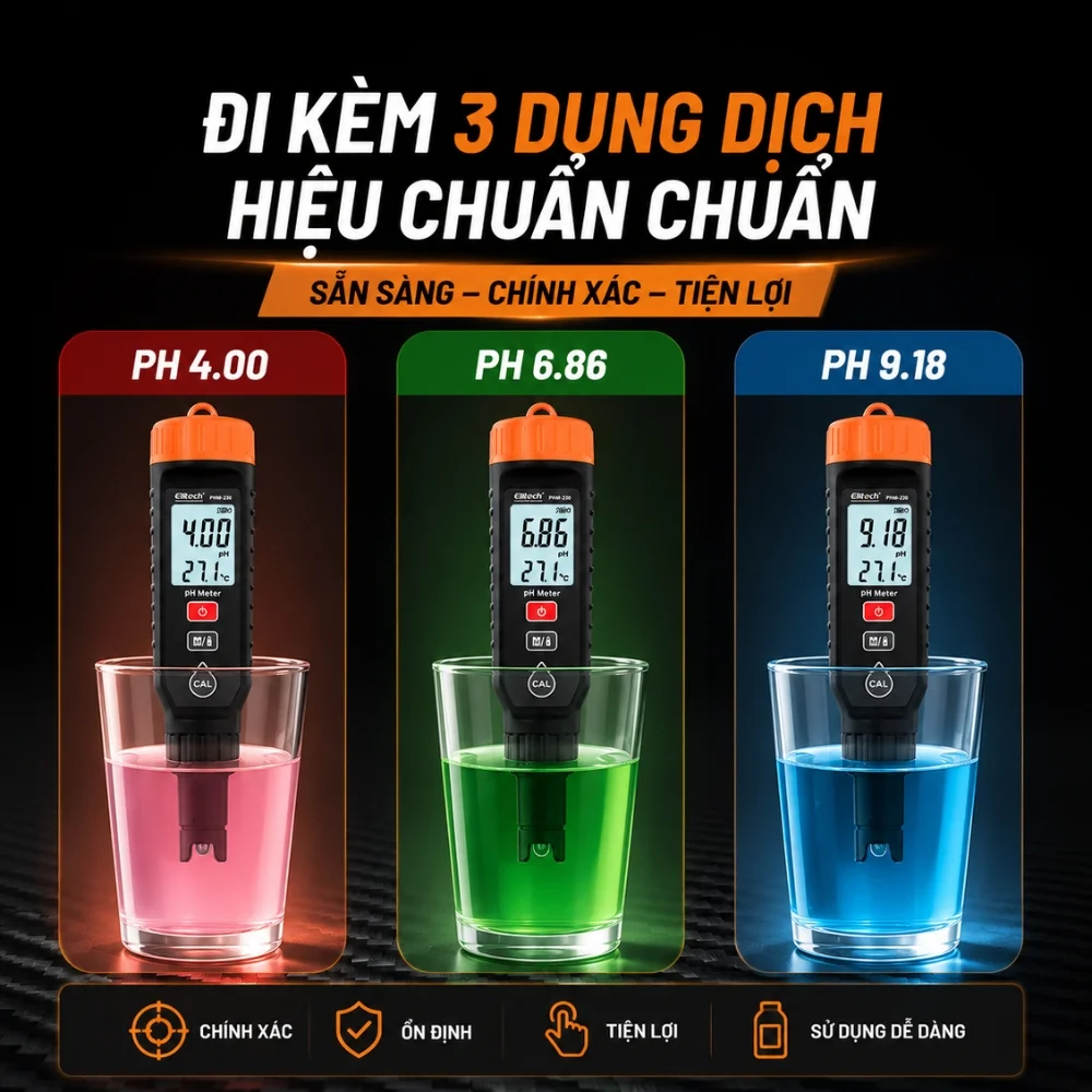 Bộ dung dịch hiệu chuẩn đi kèm Elitech PHM-230