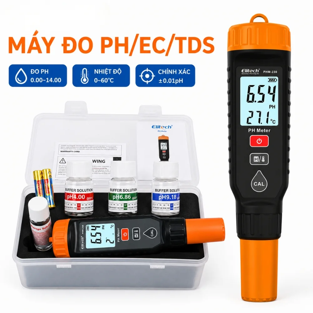 Elitech PHM-230 đo pH, EC và TDS