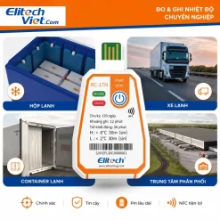 Elitech RC-17N theo dõi nhiệt độ trong quá trình vận chuyển