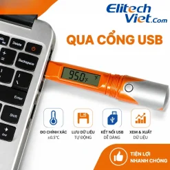 Elitech RC-51 kết nối USB để xuất dữ liệu