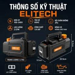 Bộ pin và bộ sạc đi kèm Elitech SVP-DC Pro
