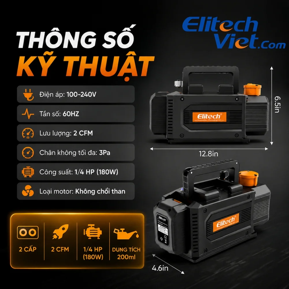 Thông số kỹ thuật của Elitech SVP-DC