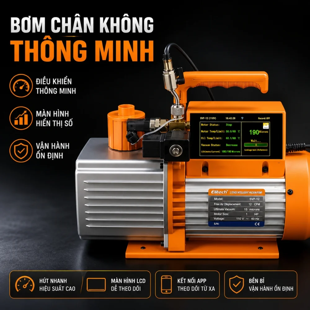 Elitech SVP-9 trang bị màn hình điều khiển thông minh