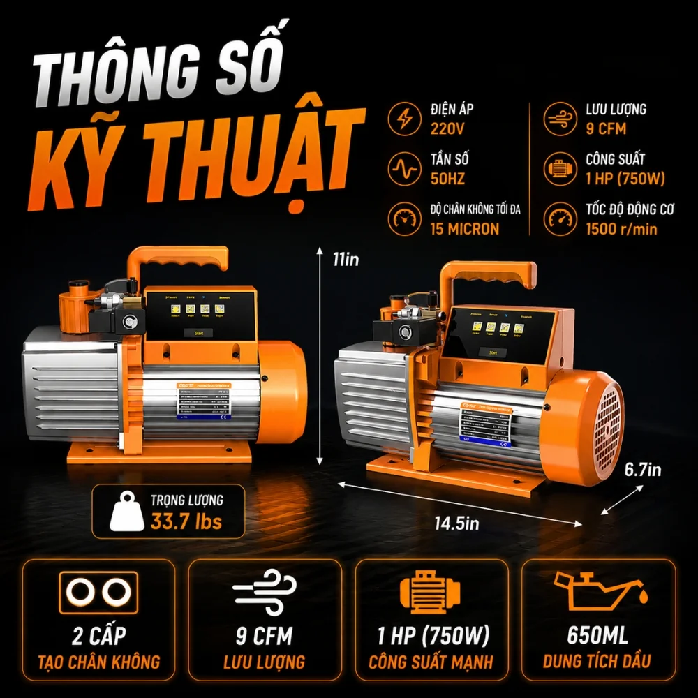 Thông số kỹ thuật nổi bật của Elitech SVP-9