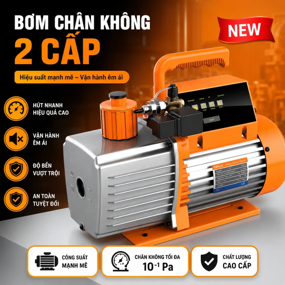 Máy bơm chân không Elitech V Series hai cấp