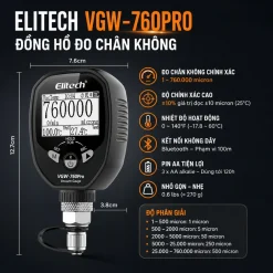 Các thông số và chức năng của Elitech VGW-760Pro