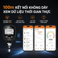 Elitech VGW-760Pro giám sát dữ liệu từ xa qua Bluetooth