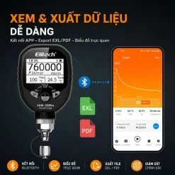 Elitech VGW-760Pro hỗ trợ xem và xuất dữ liệu đo