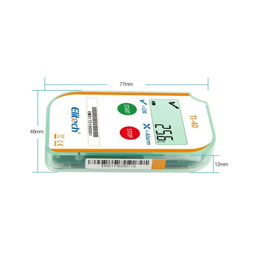 Kích thước máy đo nhiệt độ Elitech TI-40