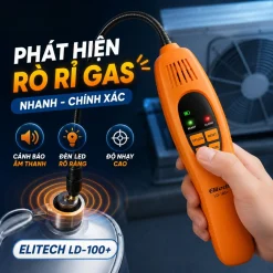 Kiểm tra rò rỉ gas lạnh bằng Elitech LD-100+
