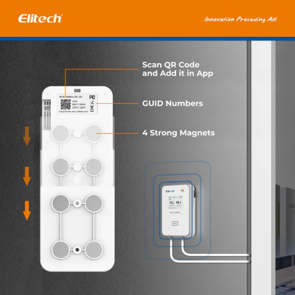Mặt sau máy ghi nhiệt độ 4G Elitech RCW-360Pro-SC-4G