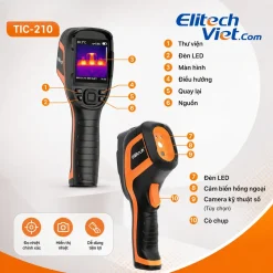 Máy ảnh nhiệt cầm tay Elitech TIC-210 chú thích chức năng