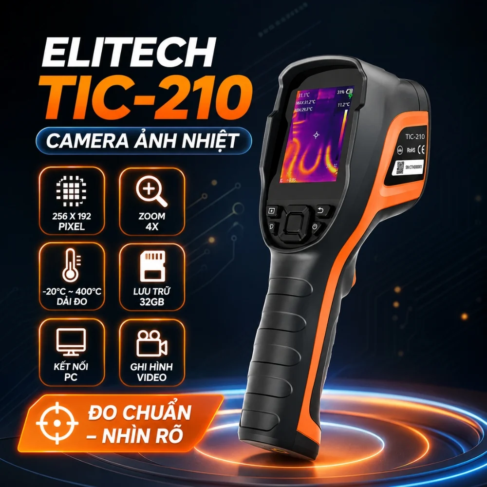 Máy ảnh nhiệt cầm tay Elitech TIC-210 hình ảnh nhiệt sắc nét