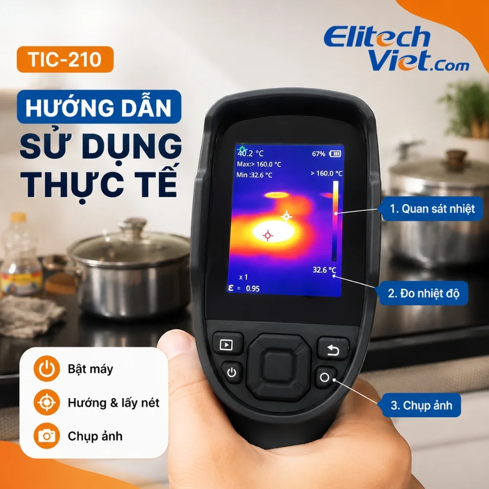 Máy ảnh nhiệt cầm tay Elitech TIC-210 hướng dẫn sử dụng