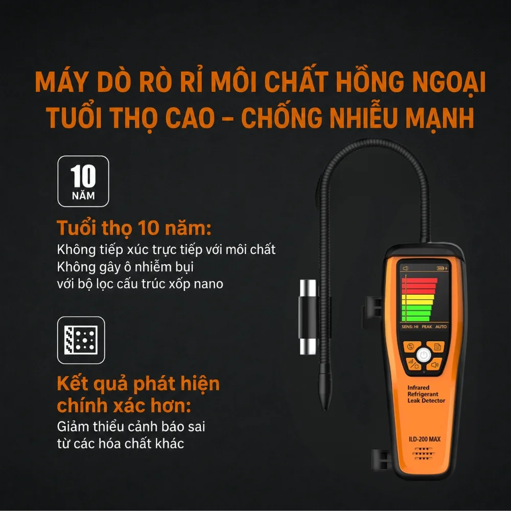 may do ro ri hong ngoai elitech ild 200max ben bi
