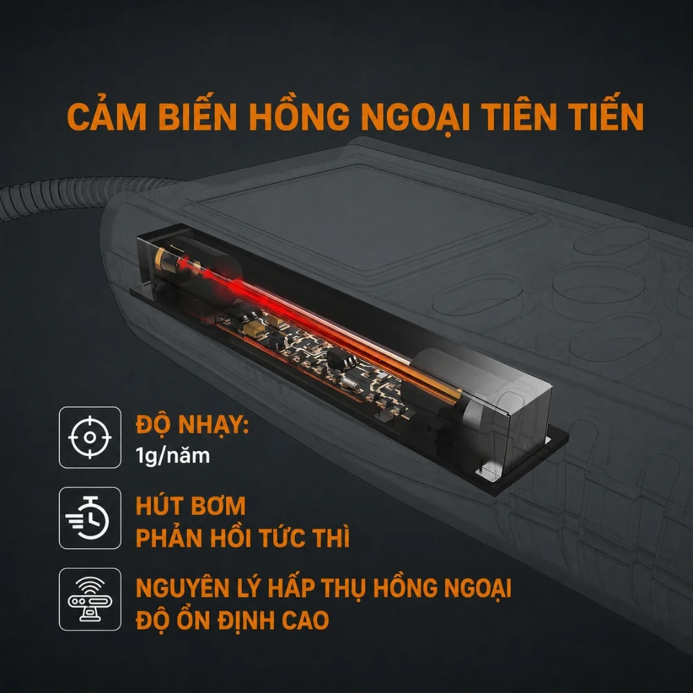 máy dò rò rỉ hồng ngoại Elitech ILD-200MAX hiện đại