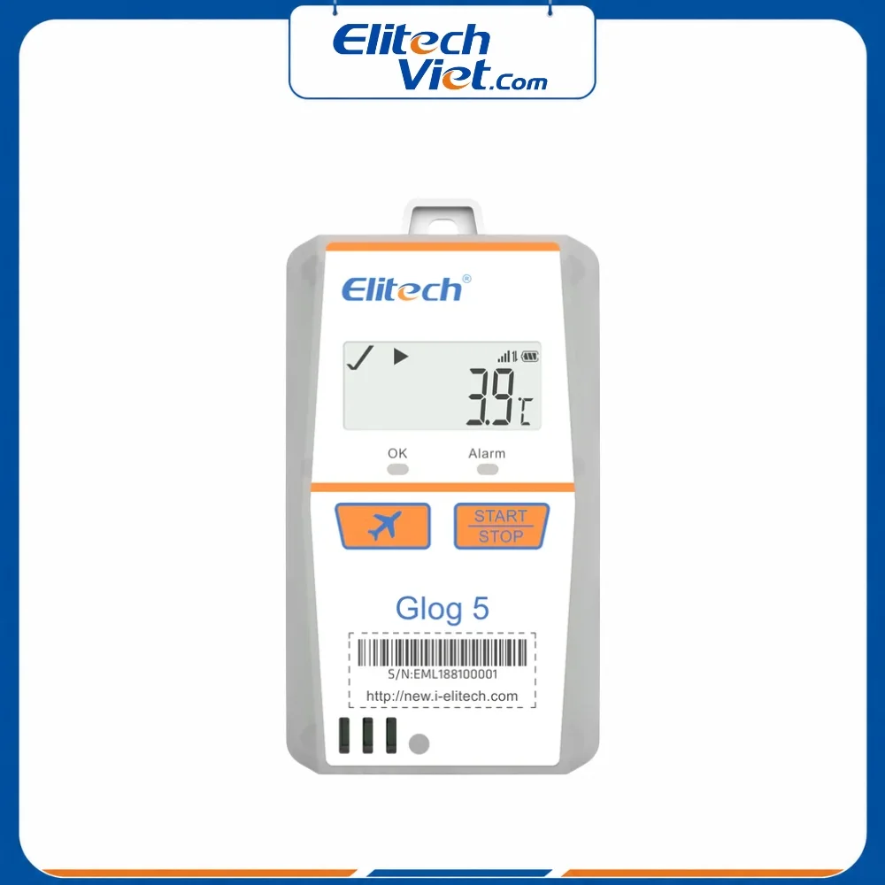 Nhiệt ẩm kế tự ghi dùng một lần IoT Elitech Glog 5