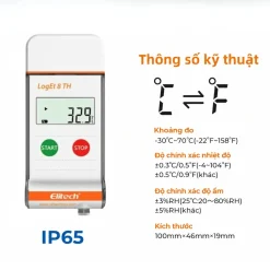 Nhiệt ẩm kế tự ghi Elitech LogEt 8 TH đo chính xác cao